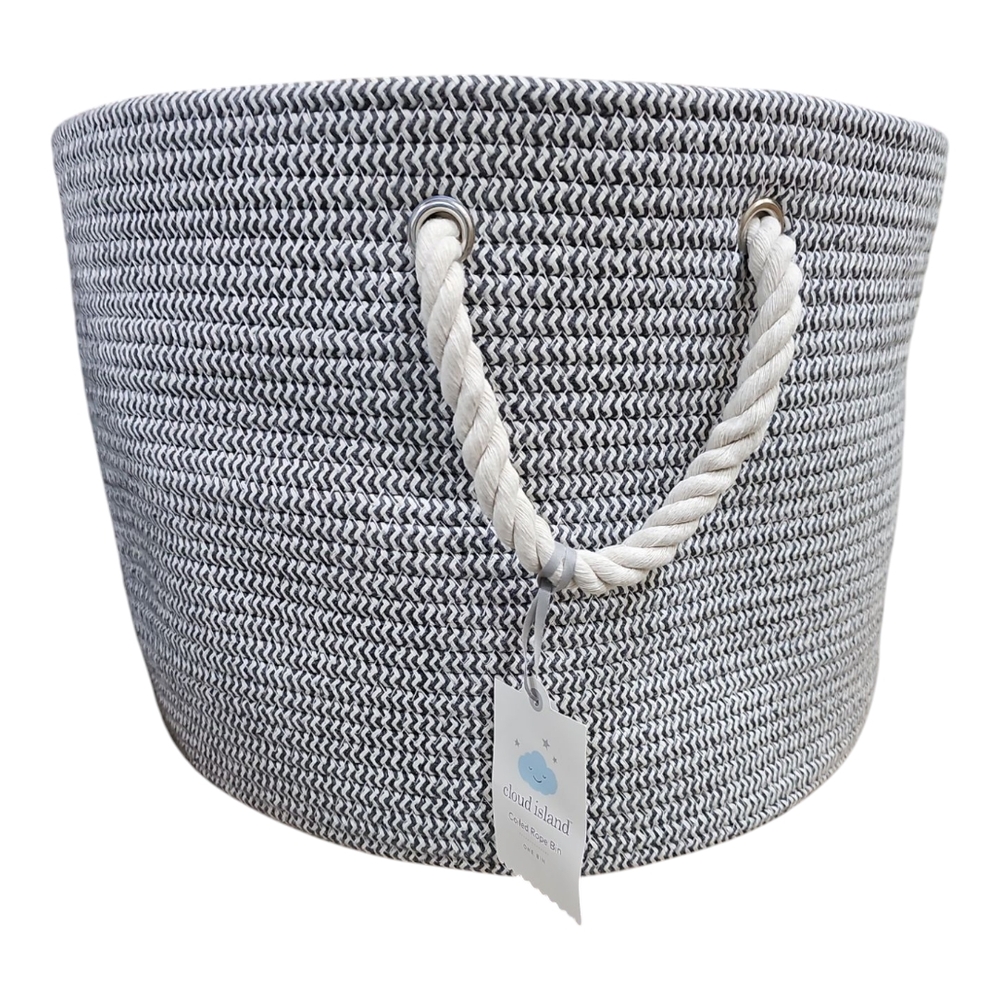 Large Round Coiled Rope Basket